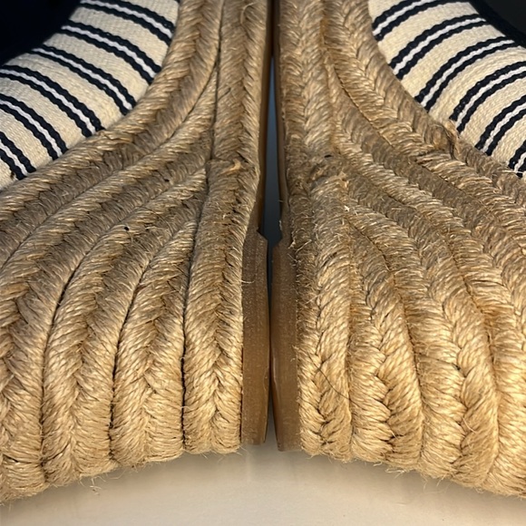 Tory Burch Jackie Striped Peep-Toe Wedge  Women’s Size US 11 B - Picture 10 of 15